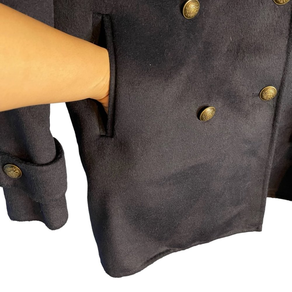 Belle & Bloom Jacket Womens Small Navy Double Breasted Academia Preppy - Picture 4 of 9